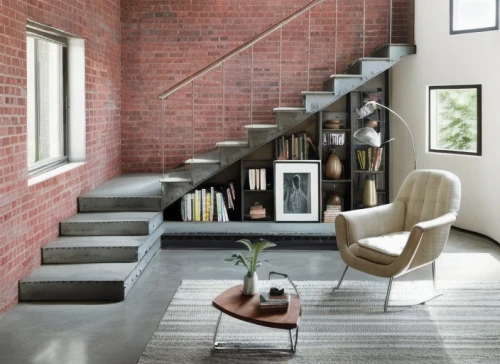 steel stairs,loft,scandinavian style,staircase,winding staircase,contemporary decor,sand-lime brick,stairs,outside staircase,modern style,stair,spiral stairs,modern decor,contemporary,stairwell,stone stairs,interior modern design,brick house,danish furniture,circular staircase