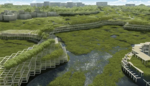 artificial island,artificial islands,eco-construction,urban design,wastewater treatment,autostadt wolfsburg,floating islands,wetland,urban development,urban park,futuristic landscape,wetlands,kirrarchitecture,riverbank,river of life project,virtual landscape,terraforming,aquaculture,terraces,permaculture