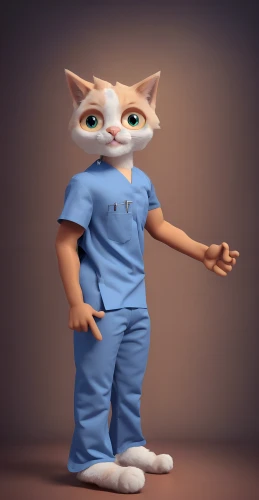 cartoon doctor,veterinarian,veterinary,3d model,medical illustration,cartoon cat,dr,3d figure,healthcare professional,female doctor,medical staff,surgeon,ophthalmology,doctor,male nurse,female nurse,nurse uniform,physician,healthcare medicine,medical care