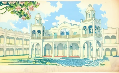 rajasthan,jaipur,ranakpur,mysore,bada bagh,city palace,bihar,karnataka,rangpur,barsana,hyderabad,bombay,university al-azhar,masjid,collegiate basilica,facade painting,school design,mombasa,jain temple,dharwad