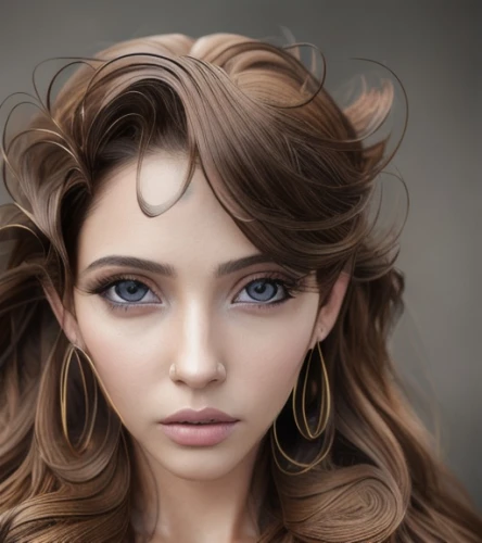 fantasy portrait,artificial hair integrations,digital painting,realdoll,girl portrait,world digital painting,mystical portrait of a girl,doll's facial features,layered hair,faery,natural cosmetic,digital art,fashion illustration,fantasy art,cosmetic brush,curlers,airbrushed,violet head elf,woman face,medusa