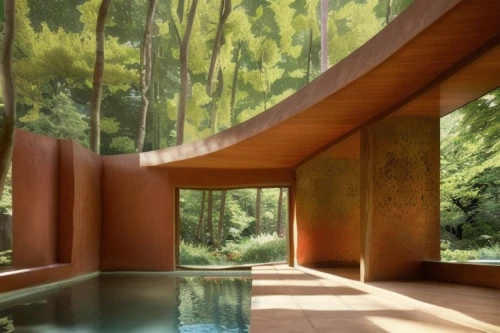 corten steel,bamboo curtain,pool house,japanese architecture,landscape design sydney,landscape designers sydney,summer house,wooden beams,timber house,tropical house,asian architecture,infinity swimming pool,archidaily,dunes house,house in the forest,garden design sydney,wooden sauna,luxury bathroom,tree house hotel,eco hotel