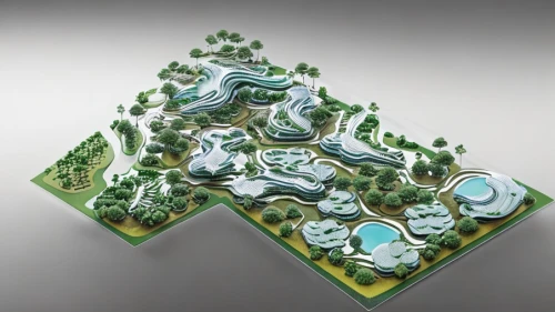 terraforming,relief map,algae,enamelled,mushroom landscape,wall plate,artificial islands,printed circuit board,garden sculpture,3d render,cinema 4d,japanese garden ornament,floating islands,landscape plan,terrain,3d fantasy,isometric,3d rendering,circuit board,ceramic tile