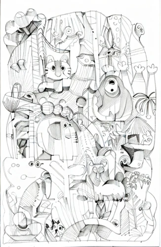 sheet drawing,abstract cartoon art,game drawing,line-art,coloring page,line drawing,scrap paper,jigsaw puzzle,mono-line line art,tangle,mono line art,crumpled paper,cd cover,line draw,halloween paper,hand-drawn illustration,mechanical puzzle,coloring picture,pencil and paper,graph paper