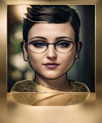 custom portrait,gold frame,portrait background,librarian,silver framed glasses,silphie,natural cosmetic,award background,artist portrait,golden frame,mini e,life stage icon,reading glasses,romantic portrait,girl portrait,mary-gold,silver frame,kosmea,oval frame,cosmetic