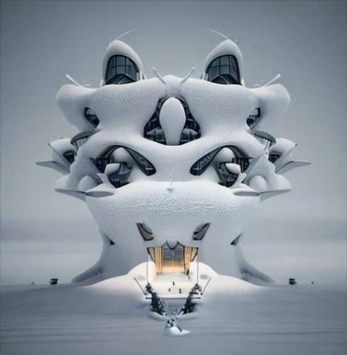 snowhotel,ice hotel,arctic,snow owl,winter house,snow house,snow roof,fractalius,snow shelter,ice castle,infinite snow,igloo,ice planet,polar,nunatak,cinema 4d,tundra,antarctica,nine-tailed,cd cover