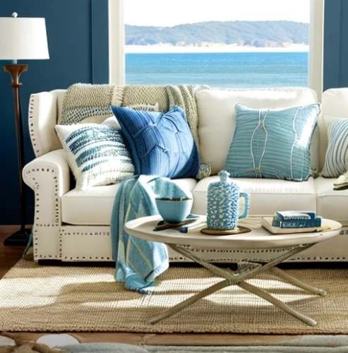 blue sea shell pattern,blue pillow,nautical colors,sofa set,shades of blue,beach furniture,slipcover,loveseat,turquoise wool,shabby-chic,sofa cushions,settee,upholstery,blue and white,chaise lounge,shabby chic,pebble beach,moroccan pattern,danish furniture,scandinavian style