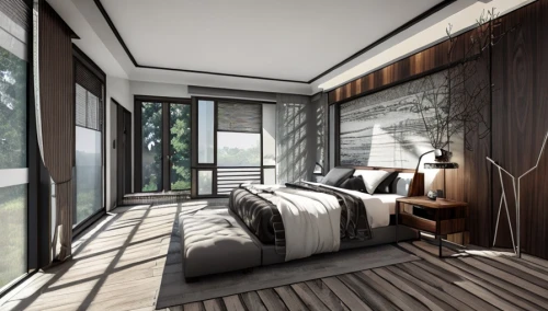 modern room,room divider,3d rendering,interior modern design,guest room,canopy bed,contemporary decor,modern decor,sleeping room,render,bedroom,interior design,interior decoration,bedroom window,guestroom,luxury home interior,japanese-style room,patterned wood decoration,great room,search interior solutions