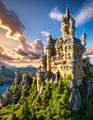 fairytale castle,fairy tale castle,fairy tale castle sigmaringen,gold castle,medieval castle,castles,transylvania,water castle,disney castle,sleeping beauty castle,castle,knight's castle,fantasy world,eastern europe,fairy tale,peles castle,castel,ghost castle,fantasy city,dracula castle