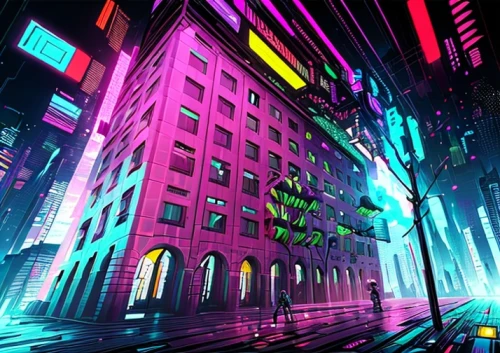 colorful city,cyberpunk,neon ghosts,neon arrows,fantasy city,metropolis,cityscape,neon lights,neon light,neon,tokyo city,panoramical,80's design,shinjuku,neon coffee,colored lights,tokyo,neon colors,neon sign,urban