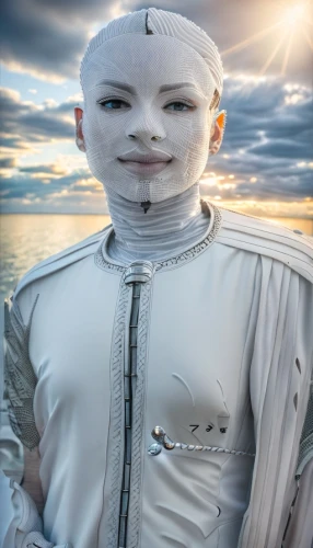 pierrot,bjork,delta sailor,kundalini,the sea maid,mime,suit of the snow maiden,sea god,elektroboot,mime artist,humanoid,cosplay image,sun bride,the beach pearl,admiral von tromp,sailor,cirque du soleil,porcelaine,god of the sea,fleur de sel