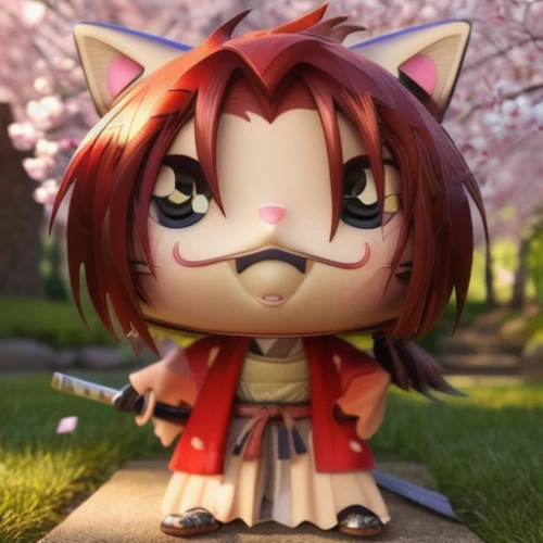 sakura,sakura blossom,chibi,blossom kitten,plush figure,wind-up toy,sakura flower,sakura blossoms,yujacha,game figure,japanese sakura background,kiyomizu,komajirou,jin deui,sakura branch,hijiki,sakura background,3d figure,kitsune,kusa mochi