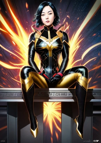 wasp,bjork,nova,solar,yang,xmen,captain marvel,chair png,sprint woman,mulan,asian vision,jaya,kryptarum-the bumble bee,power icon,x-men,sitting on a chair,x men,marvels,goddess of justice,marvel