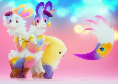 unicorn and rainbow,unicorn background,rainbow rabbit,klepon,stylized macaron,soft pastel,soft toys,plush toys,plush figures,3d rendered,3d fantasy,plush figure,easter banner,3d render,unicorn art,stuff toy,unicorn cake,rainbow unicorn,plush boots,soft toy