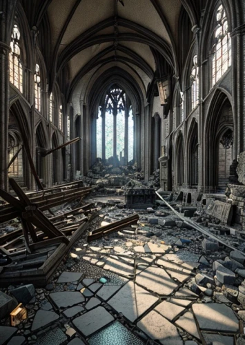 luxury decay,sunken church,haunted cathedral,abandoned places,abandoned,dilapidated,derelict,destroyed area,devastation,urbex,lost places,ruin,post-apocalypse,wreckage,fire damage,hall of the fallen,abandonded,debris,abandoned place,demolition