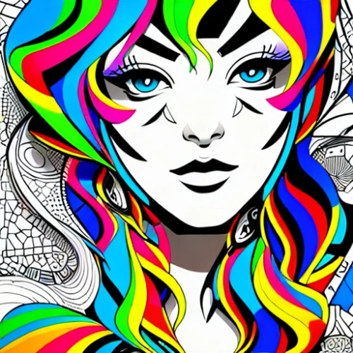 psychedelic art,pop art style,pop art girl,pop art woman,psychedelic,cool pop art,pop art background,coloring for adults,colorful doodle,effect pop art,boho art,pop art colors,coloring book,pop art effect,coloring picture,eyes line art,neon body painting,popart,multicolor faces,coloring page