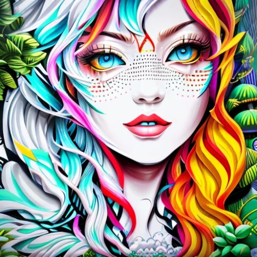 neon body painting,boho art,psychedelic art,mermaid vectors,mermaid background,flora,fantasy portrait,fairy peacock,poison ivy,kaleidoscope art,colorful background,bodypainting,bodypaint,digital art,masquerade,fantasy art,digiart,fashion vector,digital artwork,body painting