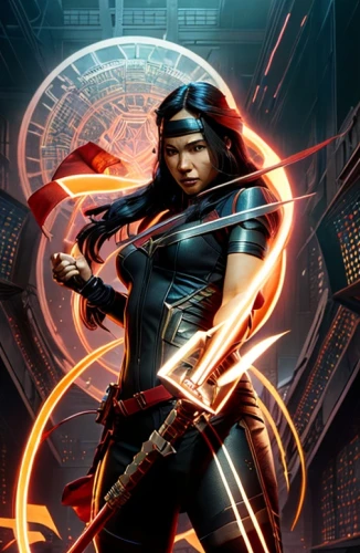 wonderwoman,wonder woman city,sci fiction illustration,symetra,katniss,darth talon,wonder woman,digital compositing,cg artwork,superhero background,super heroine,goddess of justice,female warrior,scarlet witch,katana,swordswoman,sprint woman,huntress,awesome arrow,lasso