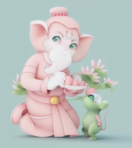 flower animal,piglet,soft toys,fairy tale character,rosa 'the fairy,fairytale characters,rosa ' the fairy,rose flower illustration,disney rose,3d model,ganpati,soft toy,porcelain rose,whimsical animals,plush figure,wind-up toy,capricorn mother and child,piggybank,plush figures,cute cartoon image