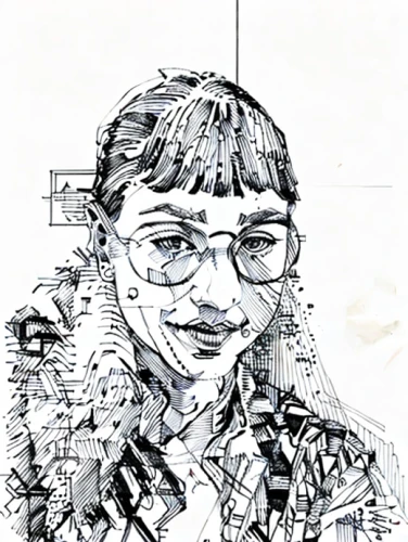 comic halftone woman,pen drawing,frame drawing,line drawing,girl drawing,camera drawing,illustrator,line-art,game drawing,pencil frame,hand-drawn illustration,portrait of christi,mono-line line art,artist portrait,mono line art,fashion illustration,female portrait,pencils,woman portrait,office line art