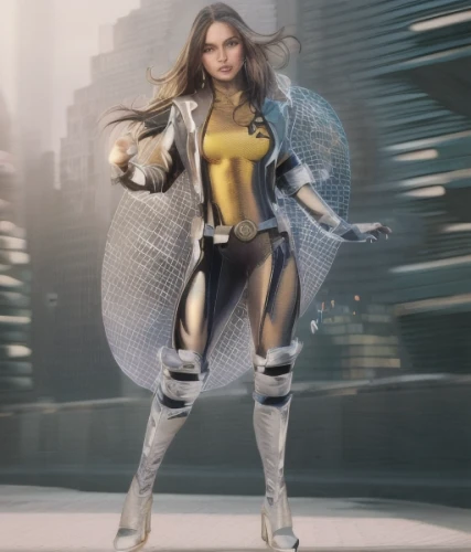 sprint woman,kryptarum-the bumble bee,x-men,wasp,xmen,nova,yellow jacket,x men,bumblebee,gray sandy bee,hornet,goddess of justice,birds of prey,super heroine,electro,puma,bee,digital compositing,steel,mags