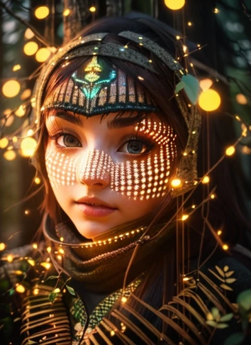 ancient egyptian girl,the enchantress,warrior woman,shaman,mystical portrait of a girl,female warrior,cleopatra,fantasy portrait,fantasy art,tribal,full hd wallpaper,shamanic,celtic queen,fireflies,golden eyes,faery,arabian,light mask,fantasy picture,avatar