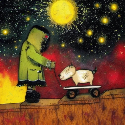 boy and dog,christmas manger,dog illustration,sheep-dog,a collection of short stories for children,sleigh ride,horse and buggy,dog sled,autumn chores,sled dog,farmyard,green animals,nativity,sleigh with reindeer,the manger,man and horses,goatflower,cd cover,counting sheep,book illustration