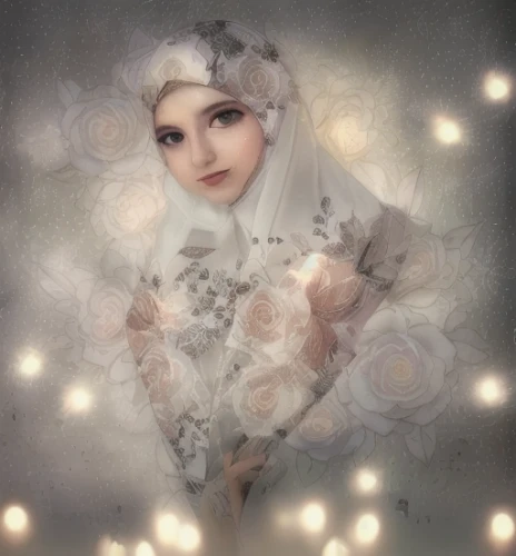 white rose snow queen,bridal,bride,silver wedding,bridal clothing,suit of the snow maiden,vintage angel,the angel with the veronica veil,dead bride,the snow queen,faery,fairy queen,bridal dress,white blossom,white lady,sun bride,pierrot,wedding dress,vintage doll,faerie