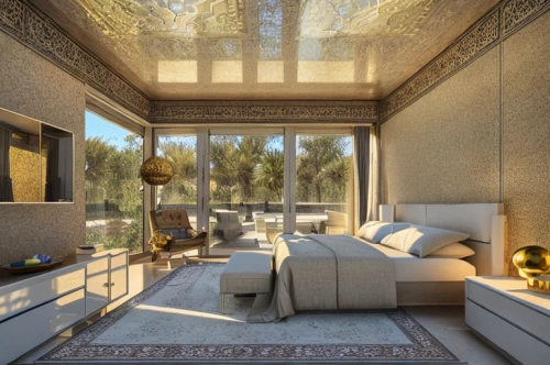 luxury home interior,marrakech,marrakesh,modern living room,3d rendering,interior modern design,riad,sitting room,living room,contemporary decor,moroccan pattern,luxury property,gold stucco frame,cabana,livingroom,qasr al watan,persian architecture,modern decor,family room,home interior