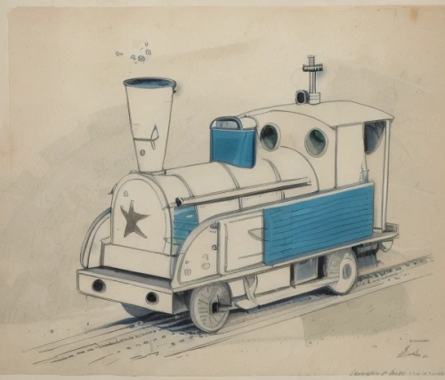 illustration of a car,ice cream cart,locomotive,narrow gauge,ghost locomotive,thomas the tank engine,train wagon,tram car,electric locomotive,thomas the train,tender locomotive,museum train,electric locomotives,vintage drawing,electric train,tin toys,narrow-gauge railway,tin car,locomotion,camera illustration