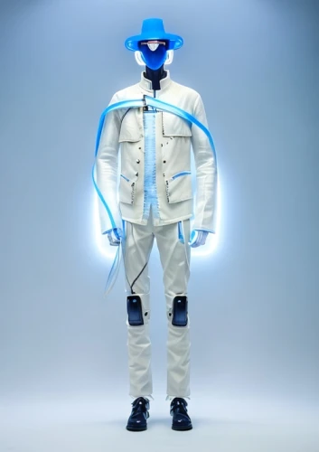 high-visibility clothing,protective suit,electro,3d man,astronaut suit,blue-collar worker,uv,smurf figure,space-suit,minibot,bot,personal protective equipment,electron,smooth criminal,robot,spacesuit,soft robot,respiratory protection,protective clothing,space suit