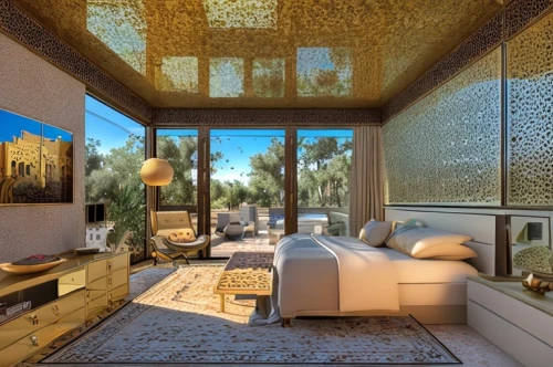 marrakech,marrakesh,riad,gold stucco frame,moroccan pattern,luxury home interior,cabana,morocco,luxury property,3d rendering,contemporary decor,persian norooz,gold wall,mirror house,modern decor,interior modern design,persian architecture,bamboo curtain,shashed glass,luxury real estate