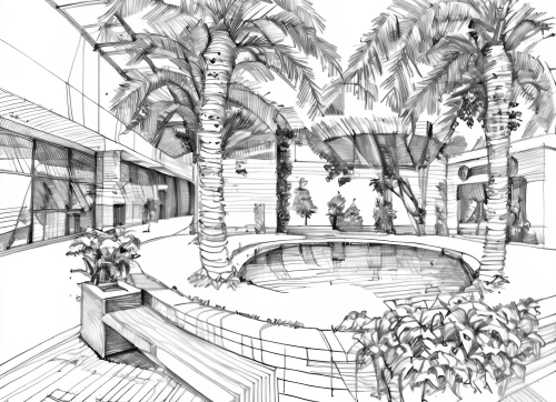 garden design sydney,landscape design sydney,3d rendering,school design,courtyard,resort,landscape designers sydney,palm garden,house drawing,aqua studio,inside courtyard,garden elevation,renovation,tropical house,holiday complex,winter garden,royal palms,patio,hotel lobby,lobby