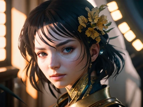 gentiana,cleopatra,fantasy portrait,gara,tiger lily,valerian,vanessa (butterfly),geisha,goki,maya,gold flower,nico,avatar,golden flowers,wuchang,ara macao,dragon li,girl portrait,flora,gold eyes