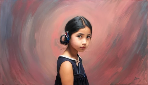 mystical portrait of a girl,photo painting,girl portrait,child portrait,girl in a long,world digital painting,young girl,girl with cloth,oil painting on canvas,digital painting,art painting,portrait of a girl,girl sitting,oil painting,girl drawing,indian girl,girl in cloth,child art,portrait background,child girl