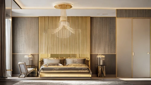 room divider,contemporary decor,canopy bed,luxury home interior,modern room,gold wall,interior modern design,sleeping room,bedroom,modern decor,interior decoration,guest room,luxury hotel,boutique hotel,great room,interior design,luxurious,luxury bathroom,crown render,four-poster