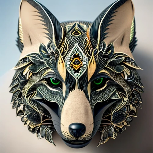 coyote,canidae,animal head,silver fox,sand fox,wolf,constellation wolf,head plate,european wolf,grey fox,tribal,furta,gray wolf,golden eyes,filigree,fractalius,cheetah,gold filigree,low poly,redfox