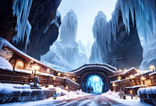 ice castle,ice cave,ice planet,northrend,hall of the fallen,north pole,snowhotel,snow bridge,winter village,icemaker,concept art,frozen,the blue caves,winter wonderland,ice hotel,eternal snow,glacier cave,blue caves,korean village snow,infinite snow