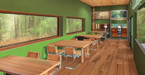 japanese restaurant,school design,breakfast room,coffee shop,laminated wood,the coffee shop,watercolor tea shop,cafeteria,intensely green hornbeam wallpaper,fast food restaurant,3d rendering,wood flooring,canteen,eco hotel,background vector,conference room,taproom,dining room,window film,ufo interior