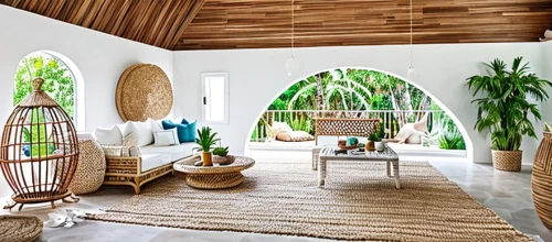 tropical house,bamboo curtain,cabana,palm branches,belize,bamboo plants,sisal,holiday villa,palm leaves,interior design,contemporary decor,interior decor,vaulted ceiling,palm fronds,tropical island,royal palms,thatch umbrellas,two palms,beach house,palm field