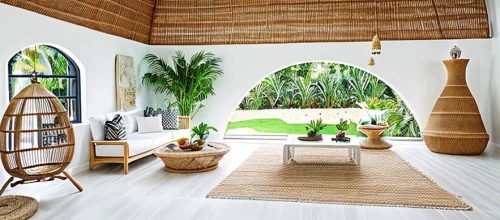 sisal,tropical house,cabana,bamboo curtain,home interior,fan palm,palm garden,hawaii bamboo,holiday villa,rattan,interior decor,bamboo plants,palm field,contemporary decor,living room,coconut palm,interior decoration,coconut palm tree,coconut palms,summer house