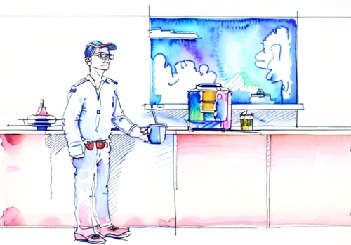 bartender,bar counter,barman,laboratory oven,laboratory equipment,chemical laboratory,chef's uniform,kitchen,liquor bar,laboratory information,soda fountain,kitchen design,cashier,chemist,bar,beer dispenser,watercolor cocktails,watercolor tea shop,laboratory,barmaid