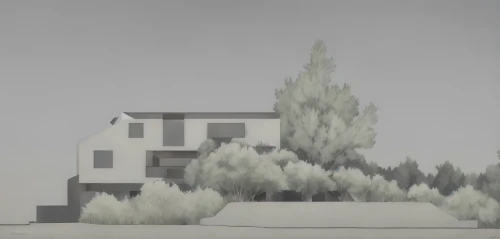 house in the forest,house silhouette,ordinary robinia,japanese architecture,cubic house,winter house,model house,house drawing,small tree,house in mountains,render,archidaily,residential house,robinia,cardstock tree,evergreen trees,house shape,small house,of trees,coniferous