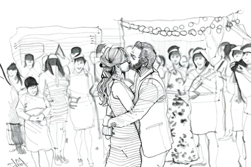 wedding ceremony,the ceremony,ceremony,silver wedding,bridal shower,party banner,doll's festival,welcome wedding,blessing of children,wedding reception,wedding,religious celebration,wedding banquet,hand-drawn illustration,procession,dog line art,dowries,baby shower,mono-line line art,bridegroom