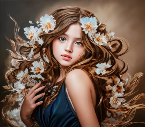 girl in flowers,beautiful girl with flowers,mystical portrait of a girl,girl in a wreath,flower girl,flower painting,girl portrait,romantic portrait,fantasy portrait,flower art,flower fairy,art painting,floral wreath,oil painting on canvas,young girl,blooming wreath,golden flowers,boho art,wreath of flowers,fantasy art