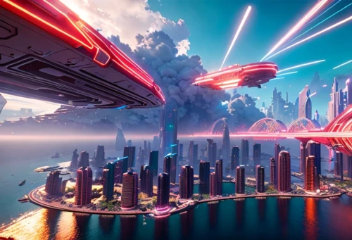 futuristic landscape,futuristic architecture,metropolis,sky space concept,fantasy city,futuristic,harbour city,valerian,skycraper,panoramical,dubai marina,sci-fi,sci - fi,dubai,wonder woman city,scifi,digital compositing,sky city,virtual landscape,futuristic art museum