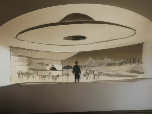 ufo interior,sky space concept,futuristic art museum,daylighting,ice hotel,panoramical,saucer,concrete ceiling,ceiling lamp,flying saucer,meeting room,planetarium,matruschka,ceiling light,tempodrom,archidaily,ufo,school design,klaus rinke's time field,musical dome