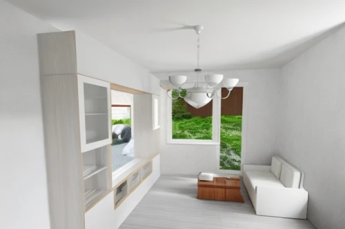 inverted cottage,modern room,hallway space,home interior,contemporary decor,canopy bed,room divider,3d rendering,interior modern design,modern decor,daylighting,sliding door,scandinavian style,concrete ceiling,cubic house,smart home,search interior solutions,sky apartment,ceiling lamp,block balcony