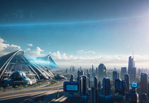 futuristic landscape,sky space concept,futuristic architecture,futuristic,metropolis,futuristic art museum,sci-fi,sci - fi,scifi,solar cell base,city panorama,skycraper,sci fi,hub,concept art,utopian,dystopian,city view,vast,terraforming