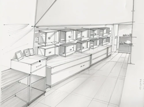 shelves,frame drawing,shelving,cabinetry,cabinets,garment racks,pencil frame,secretary desk,study room,computer room,desk,cabinet,laboratory,printing house,pencil lines,offices,school design,classroom,technical drawing,sheet drawing